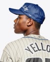 Afro-American Baseball Player Wearing Wearing a Full Baseball Kit Mockup