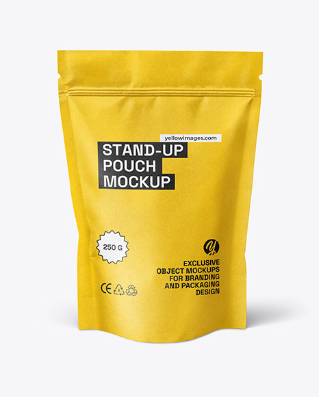 Kraft Stand-up Pouch Mockup