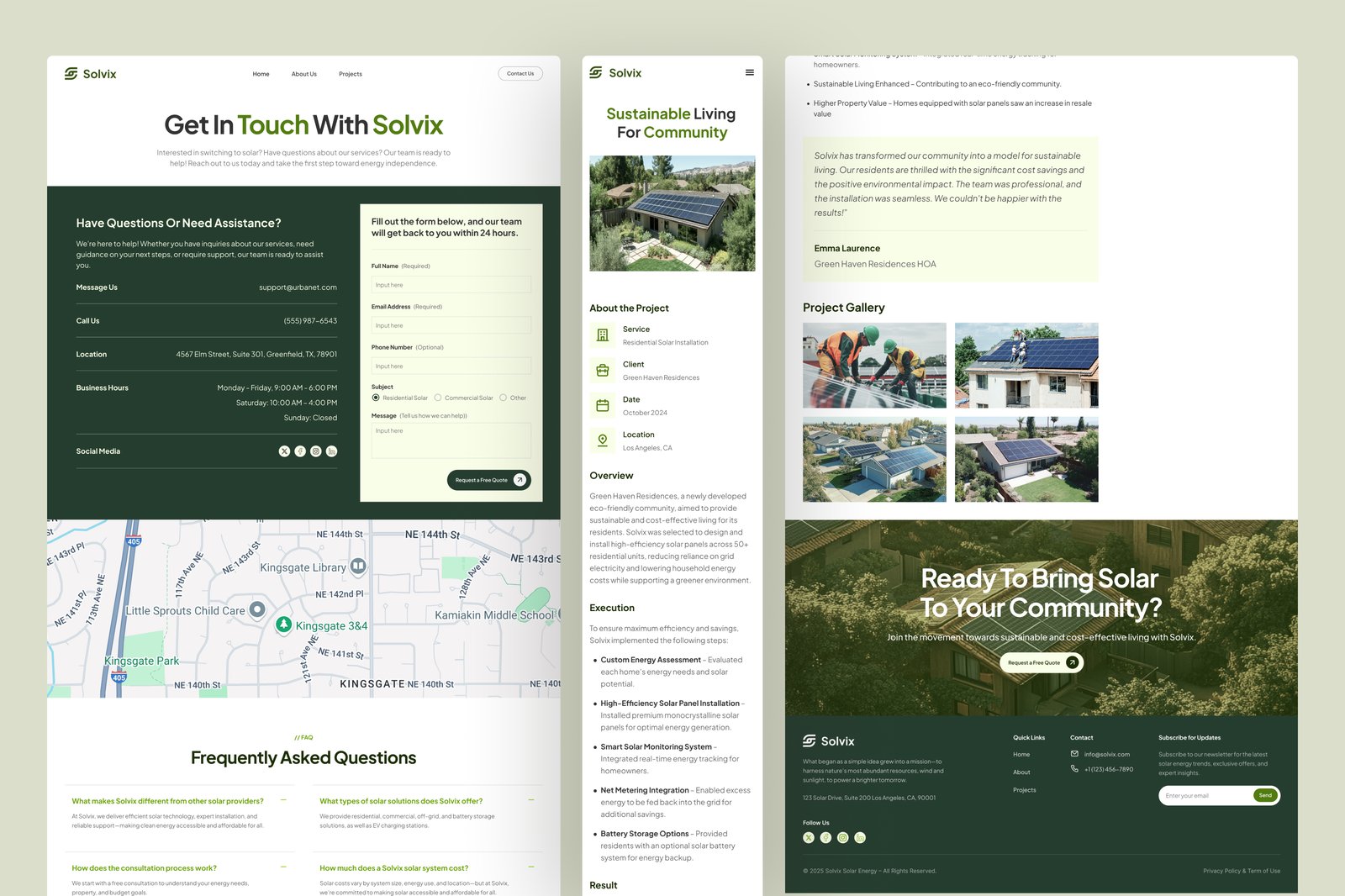 Solvix - Solar Panel Website