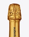 Green Glass Champagne Bottle Mockup