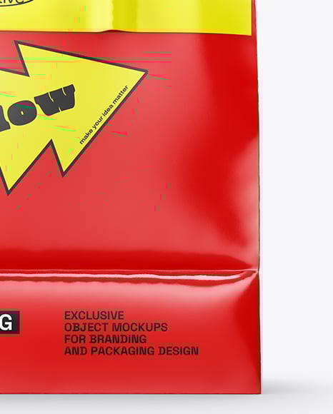Glossy Paper Bag Mockup