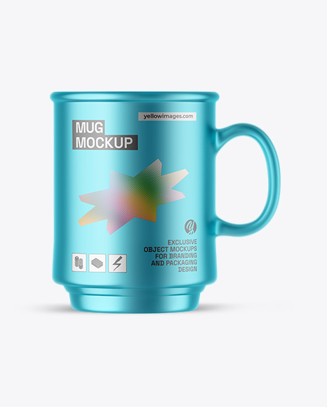 Matte Metallic Mug Mockup - Frosted mug mockup