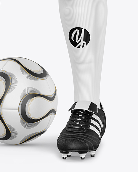 Full Soccer Kit w/ Mannequin Mockup - Half Side View