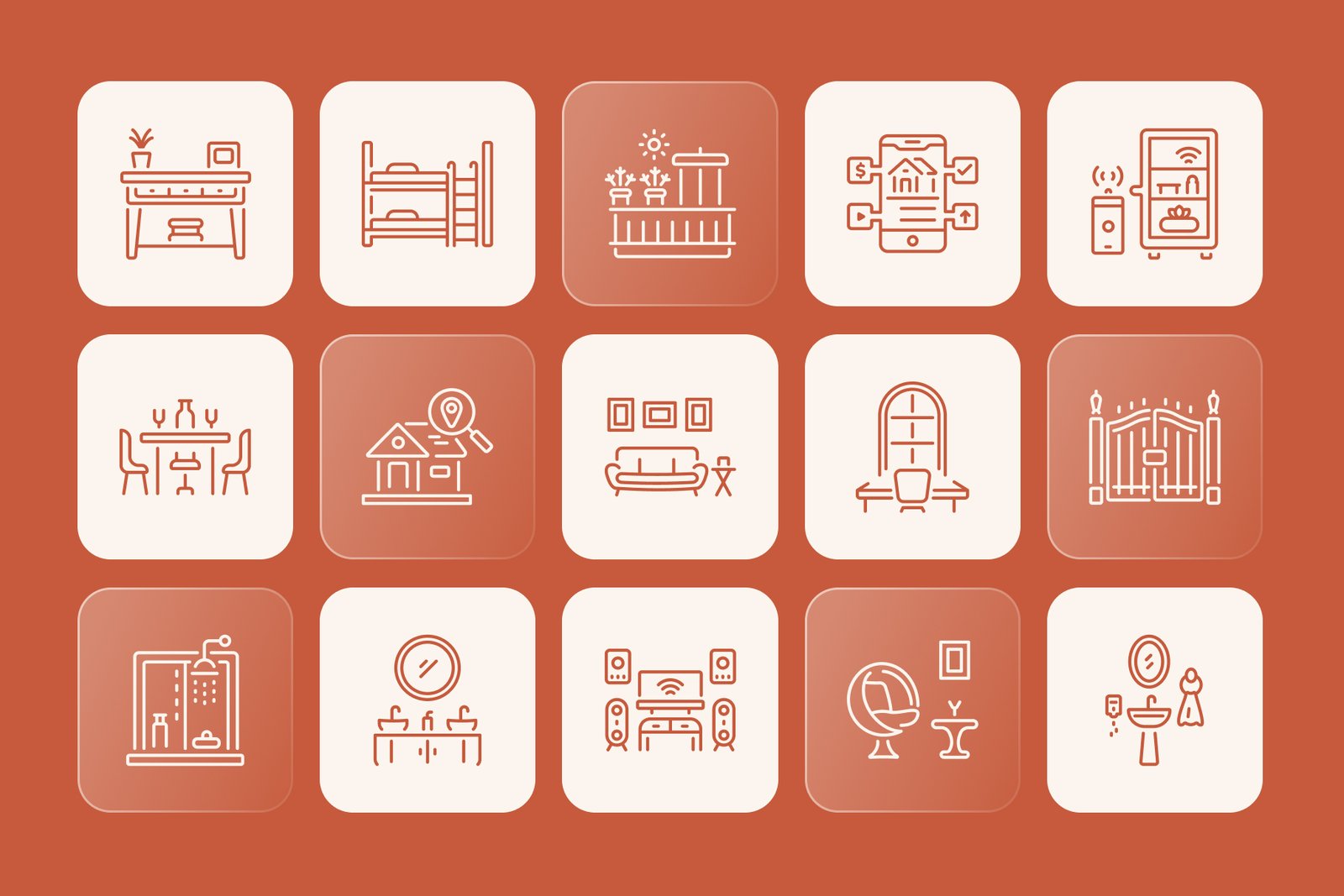 Housing and Interior Icons Set