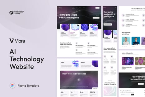 Viora - AI Technology Website - UX & UI Kits