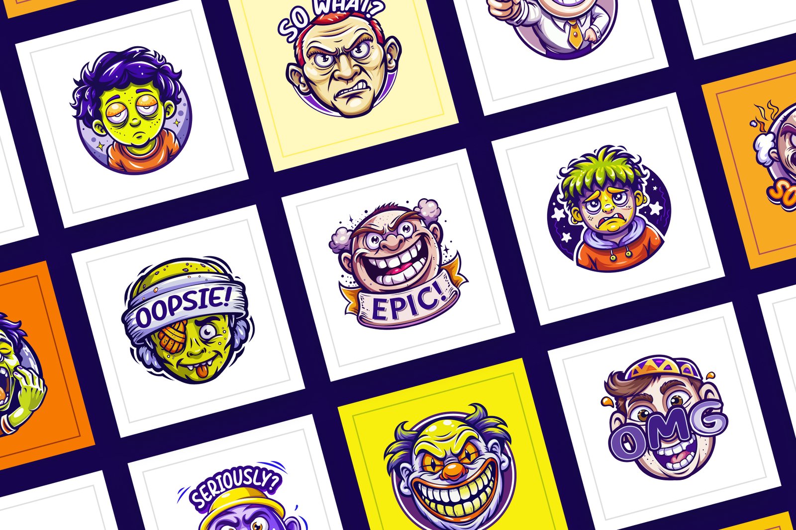 Reaction Stickers Set