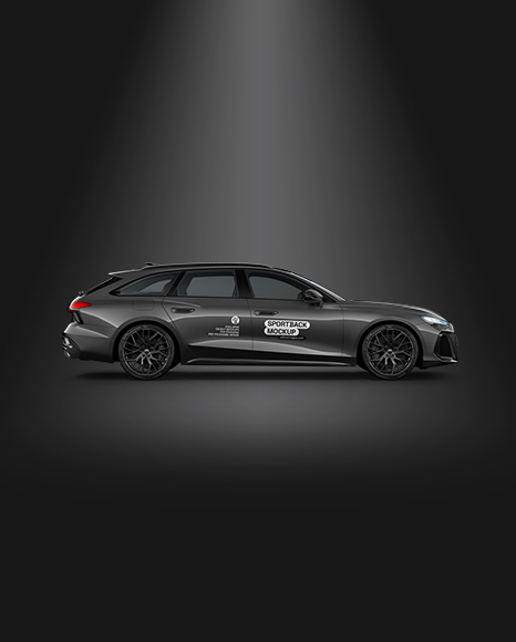 Sportback Car Mockup - Side View