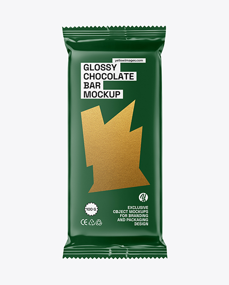 Glossy Chocolate Bar Mockup