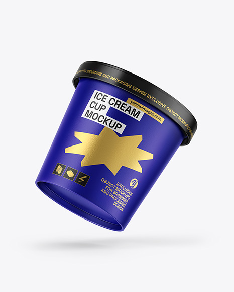 Matte Ice Cream Cup Mockup