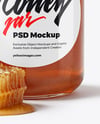 Glass Jar with Sage Honey Mockup