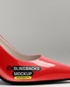 Glossy Slingback Shoe Mockup