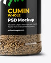 Plastic Spice Jar with Whole Cumin Mockup