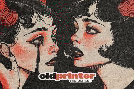 Old Printer Photo Effect - Add-Ons