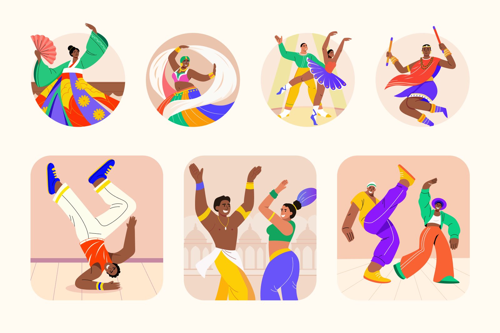 Dance Vector Illustration Set