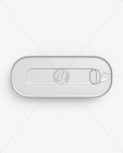 Oval Tin Can Mockup – Top View