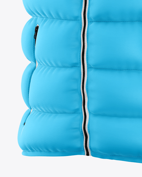 Matte Down Vest Mockup – Half Side View