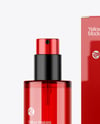Color Glass Perfume Bottle with Box Mockup