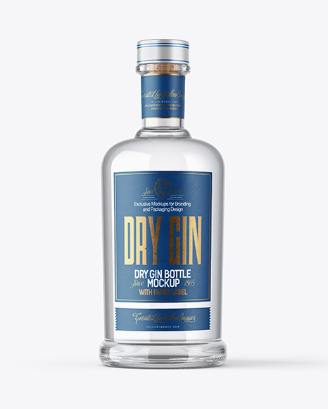Dry Gin Bottle Mockup - Sticker pack mockup