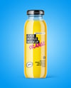 Clear Glass Bottle With Orange Juice Mockup