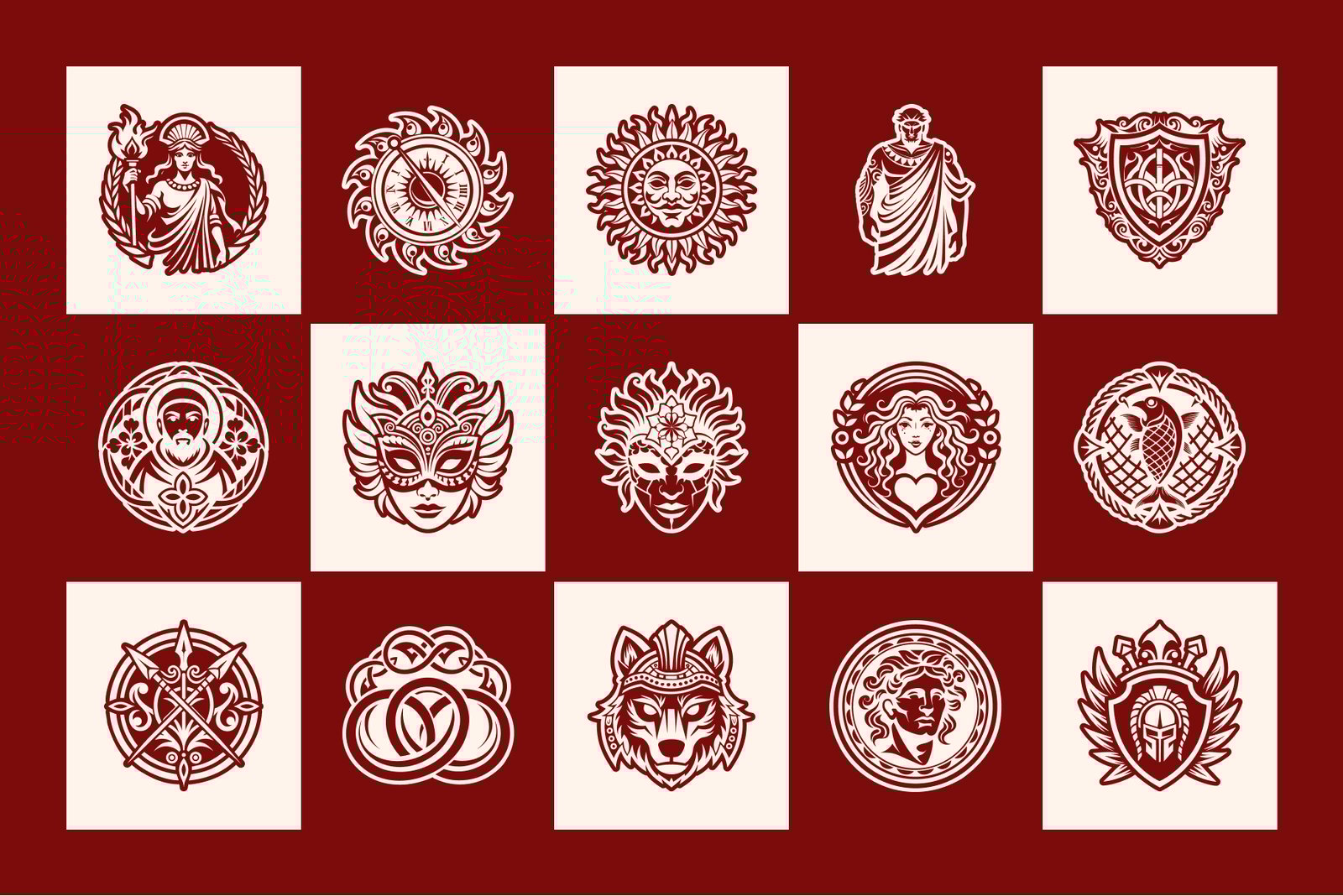 Italian Symbols Art Set