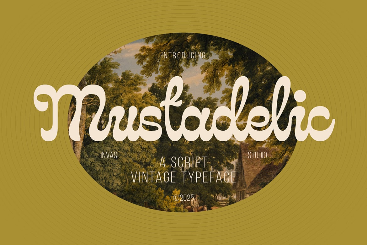 Mustadelic – Script Vintage Font
