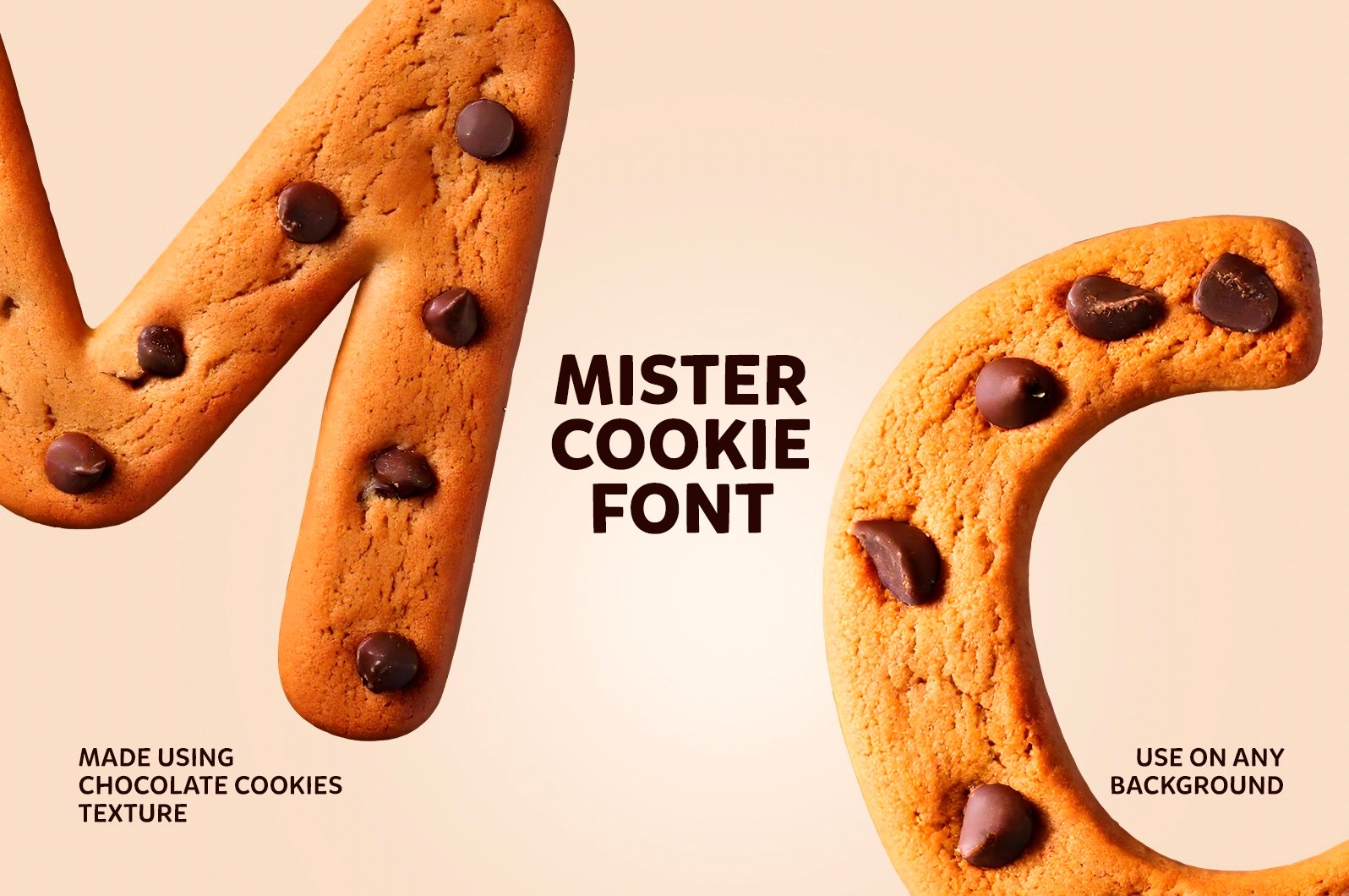 Mister Cookies Font: Geometric 3D Alphabet PNG
