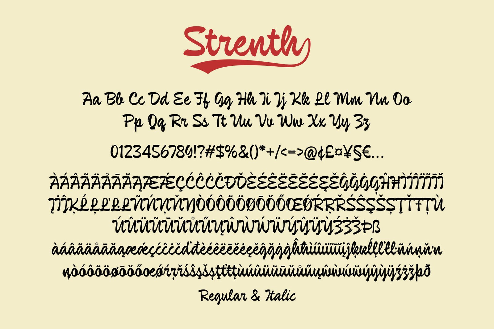 Strenth - Masculine Script