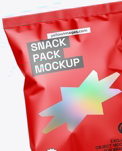 Matte Snack Bags Mockup