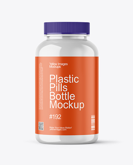 Glossy Pills Bottle Mockup
