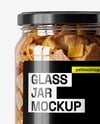 Glass Jar with Canned Stewed Meat Mockup