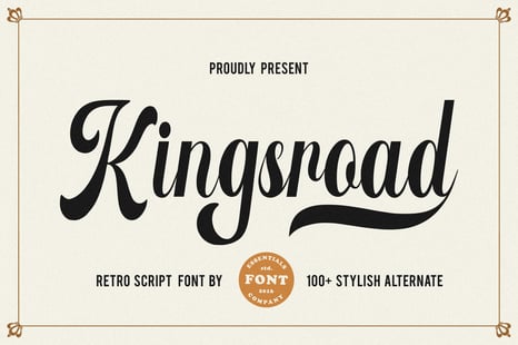 Kingsroad - Retro Script Font - Fonts