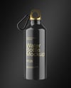 Aluminum Water Bottle with Glossy Finish Mockup