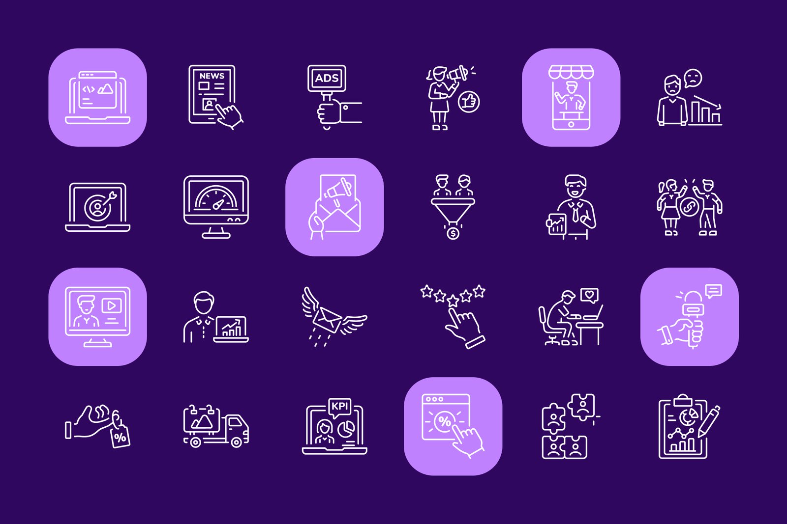 Marketing and Advertising Icons