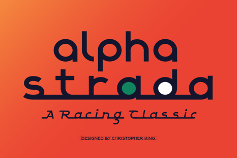 Alpha Strada: Luxury Type Inspired by Vintage Car Emblems - Speed fonts