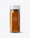 Square Glass Jar with Garam Masala Seasoning Mockup
