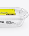 Clear Plastic Food Container in Paper Sleeve Mockup