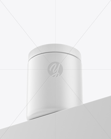 Matte Jar With Powder Mockup