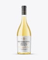 Clear Glass White Wine Bottle Mockup