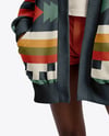 Young Black Woman Wearing Cardigan and T-shirt Mockup