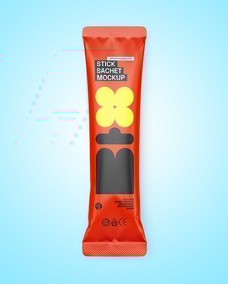 Matte Stick Sachet Mockup