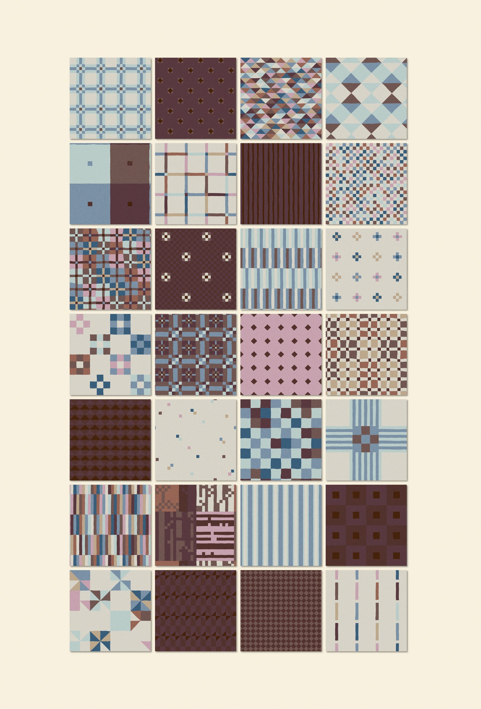 Heritage Patchwork. Seamless Patterns
