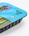 Plastic Tray with Asparagus Mockup