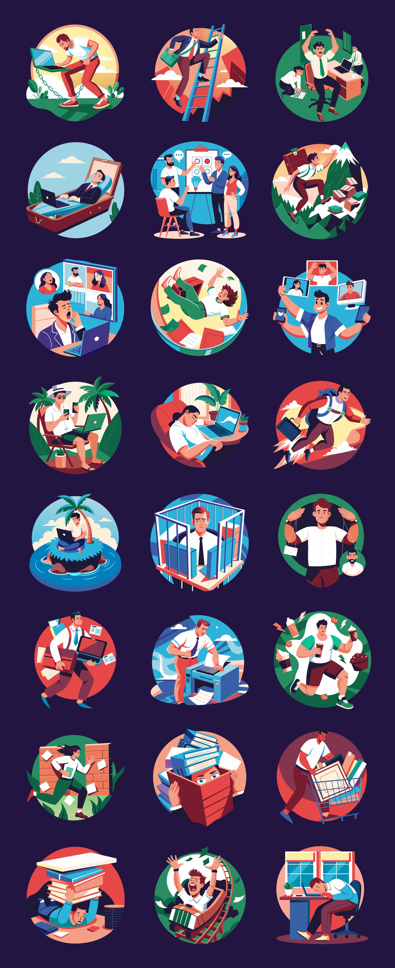 Workaholics Characters Illustrations