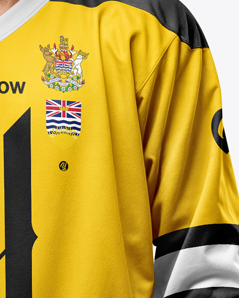 Man Wearing Full Hockey Kit Mockup