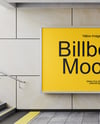 Billboard in the Underground Passage Mockup - Front View