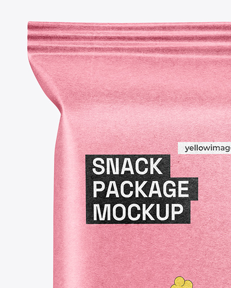 Kraft Paper Snack Package Mockup
