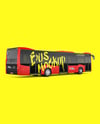 City Bus Mockup - Back Half Side View