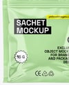 Glossy Sachet with Zip Lock Mockup