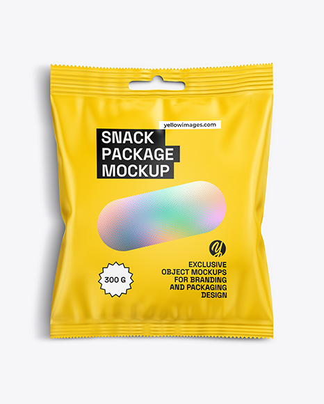 Matte Snack Package Mockup - Cookie packaging mockup