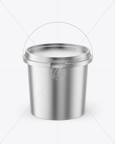 Matte Metallic Bucket Mockup